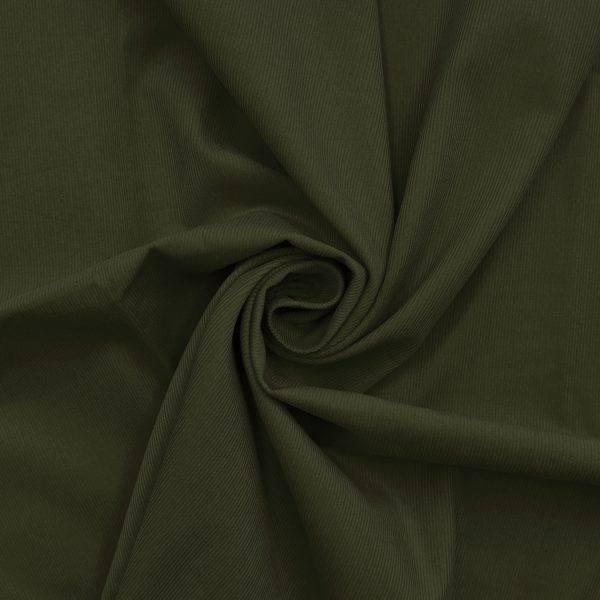 Kapearaitainen needlecord vakosametti, täyspuuvilla - Khaki