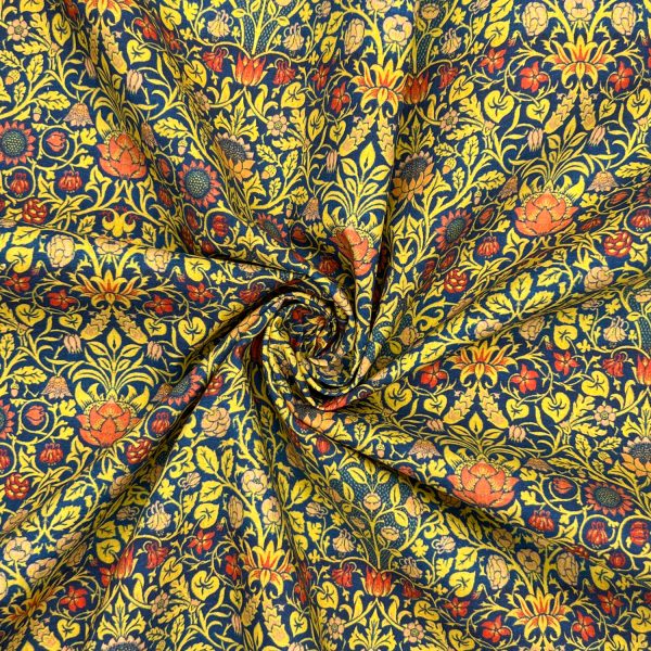 Perkaalipopliini - William Morris - Violet and Columbine