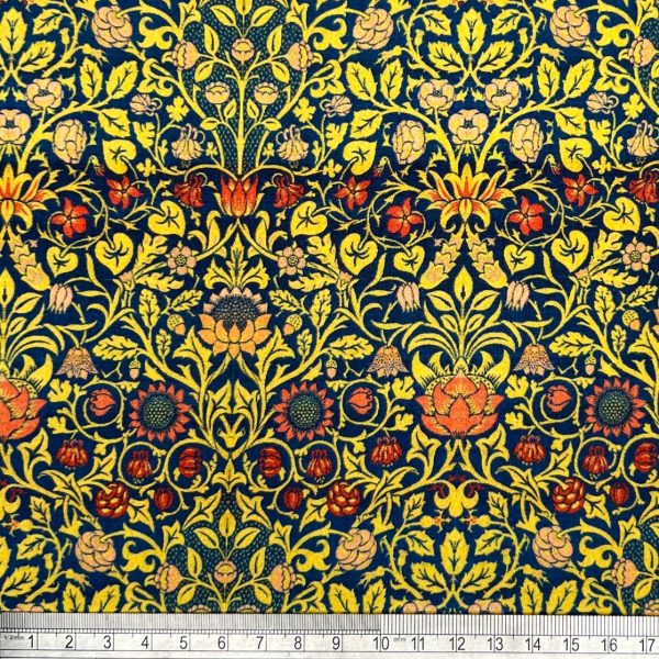 Perkaalipopliini - William Morris - Violet and Columbine
