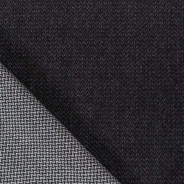 Kalanruotokuvioinen denim, farkkukangas, 330 g/m² - musta